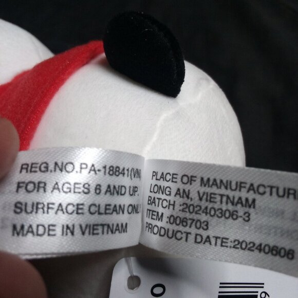 NWT Sanrio Pochacco Basic Plush Toy Red Shirt 7.3" - Picture 8 of 8